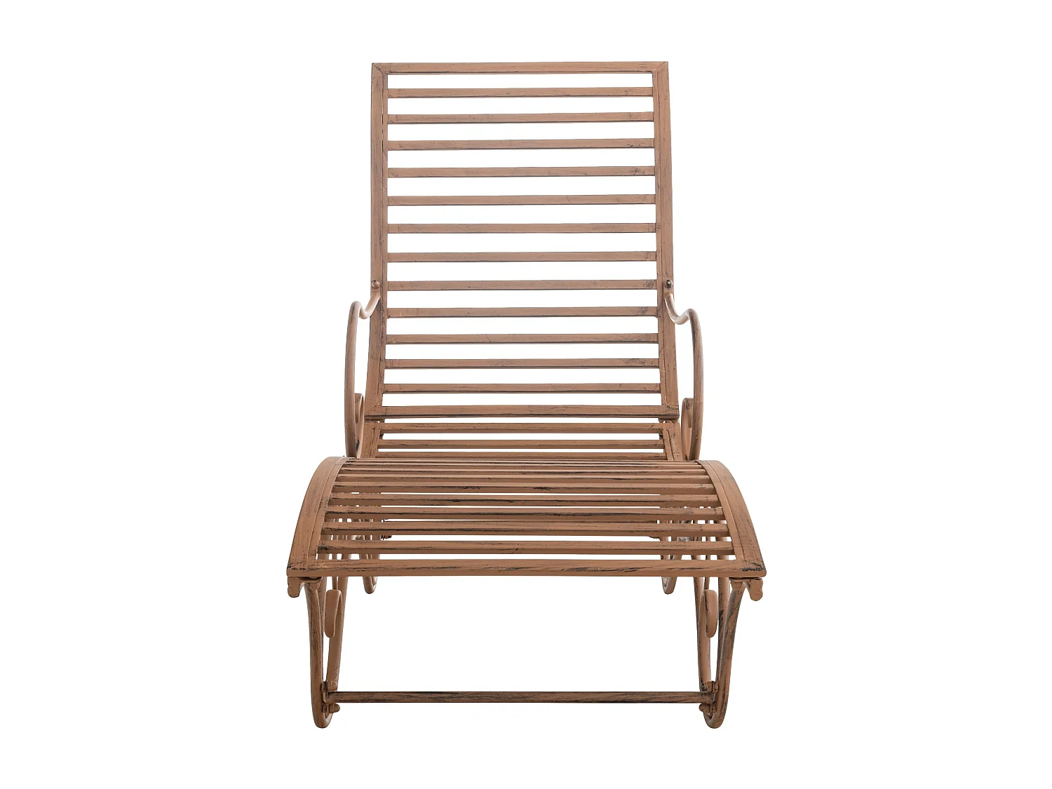 Chaise longue de jardin - Métal & Nature - Marron antique - Amiens