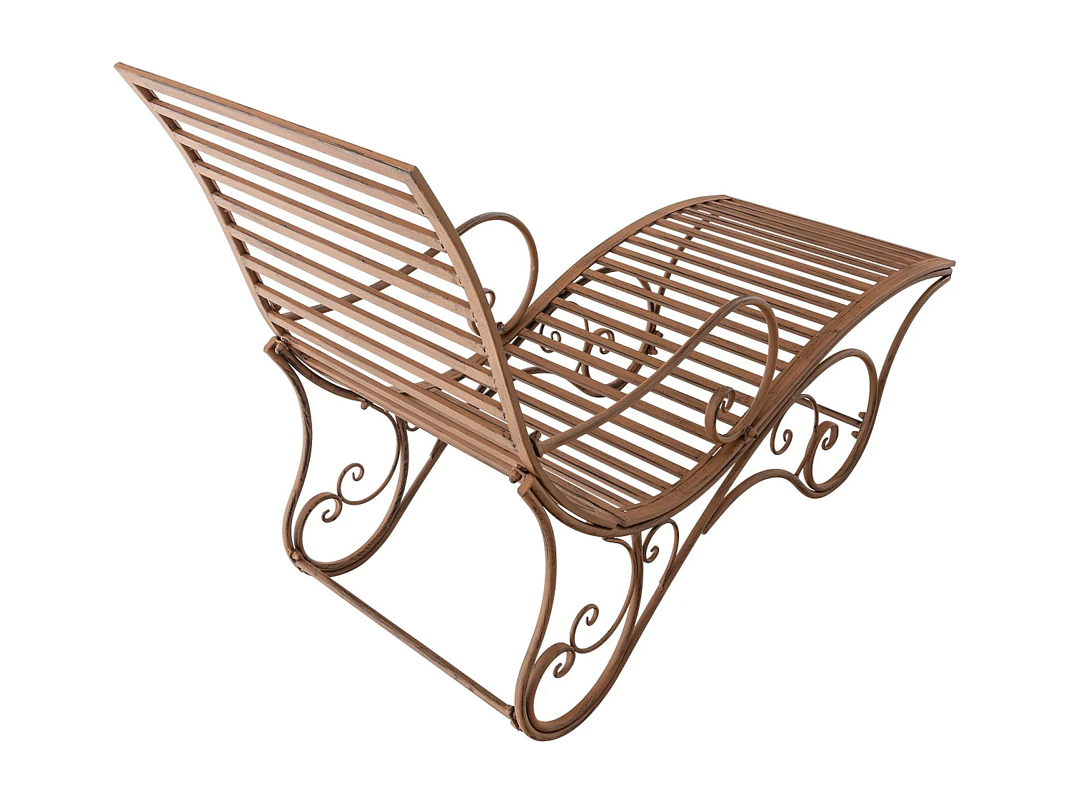 Chaise longue de jardin - Métal & Nature - Marron antique - Amiens