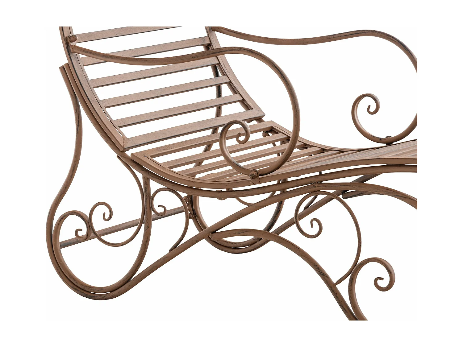 Chaise longue de jardin - Métal & Nature - Marron antique - Amiens