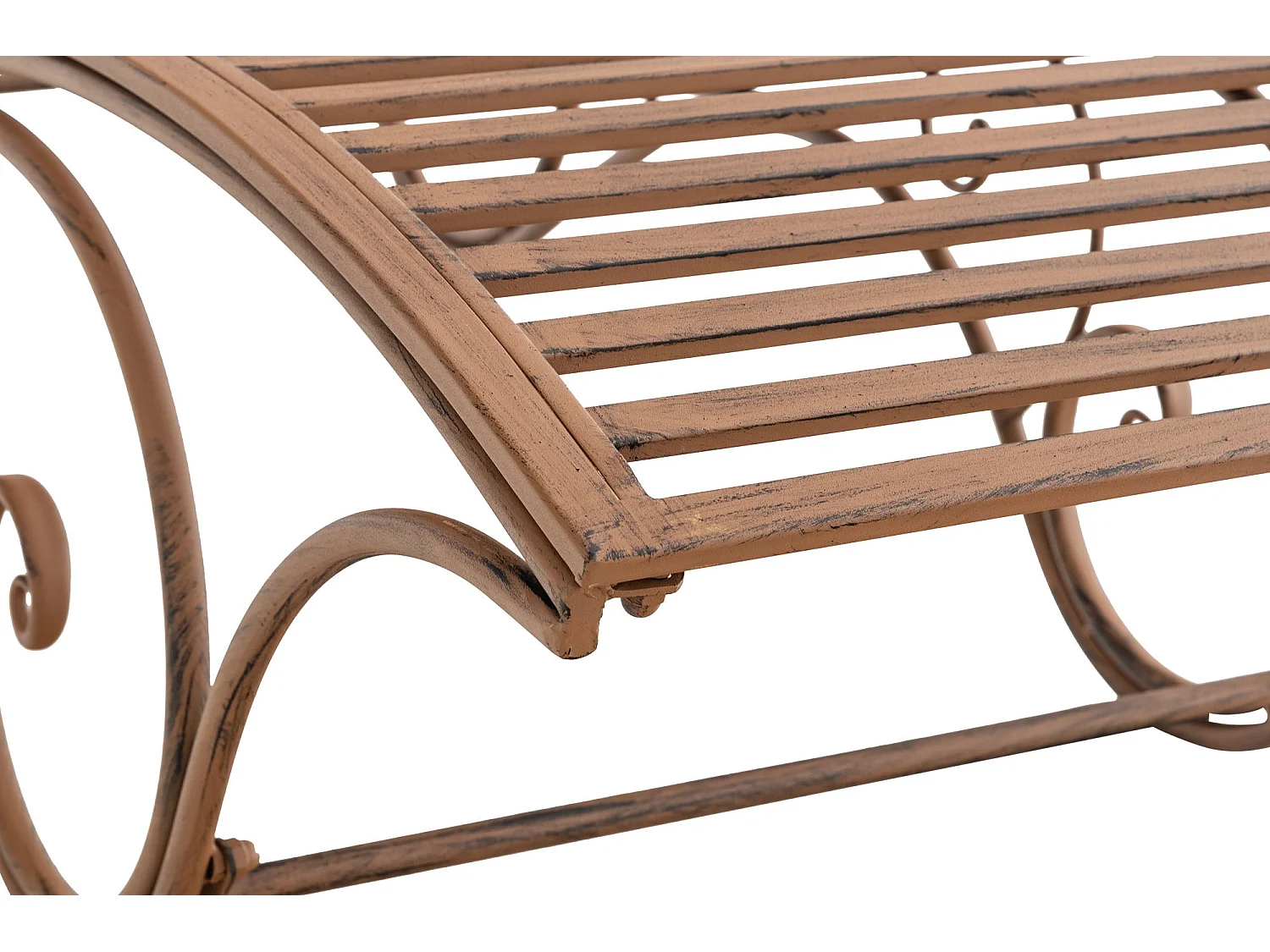 Chaise longue de jardin - Métal & Nature - Marron antique - Amiens