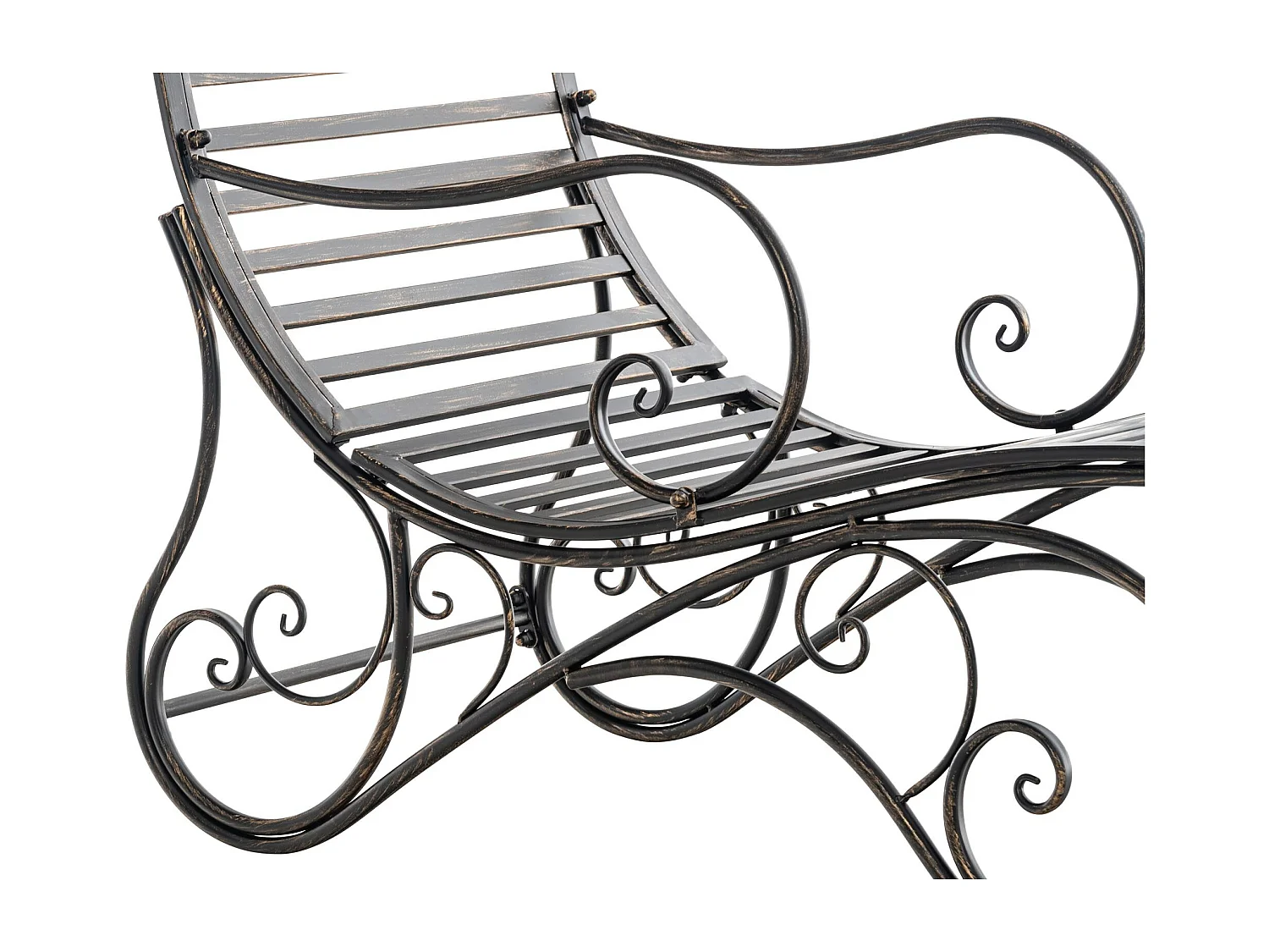 Chaise longue de jardin - Métal & Métal - Bronze - Amiens