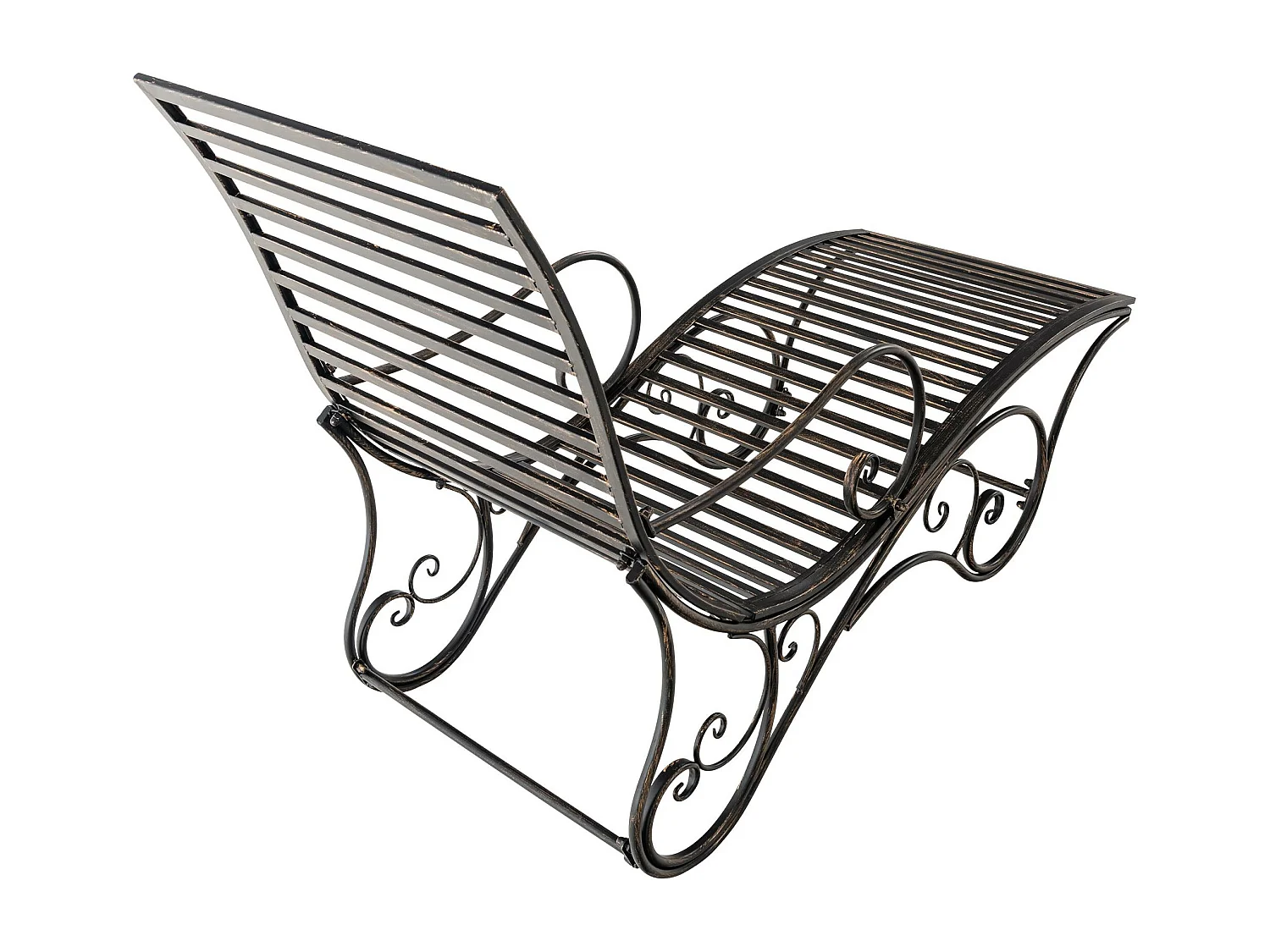 Chaise longue de jardin - Métal & Métal - Bronze - Amiens