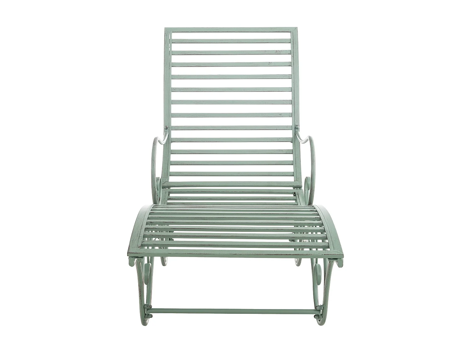 Chaise longue de jardin - Métal & Métal - Vert antique - Amiens