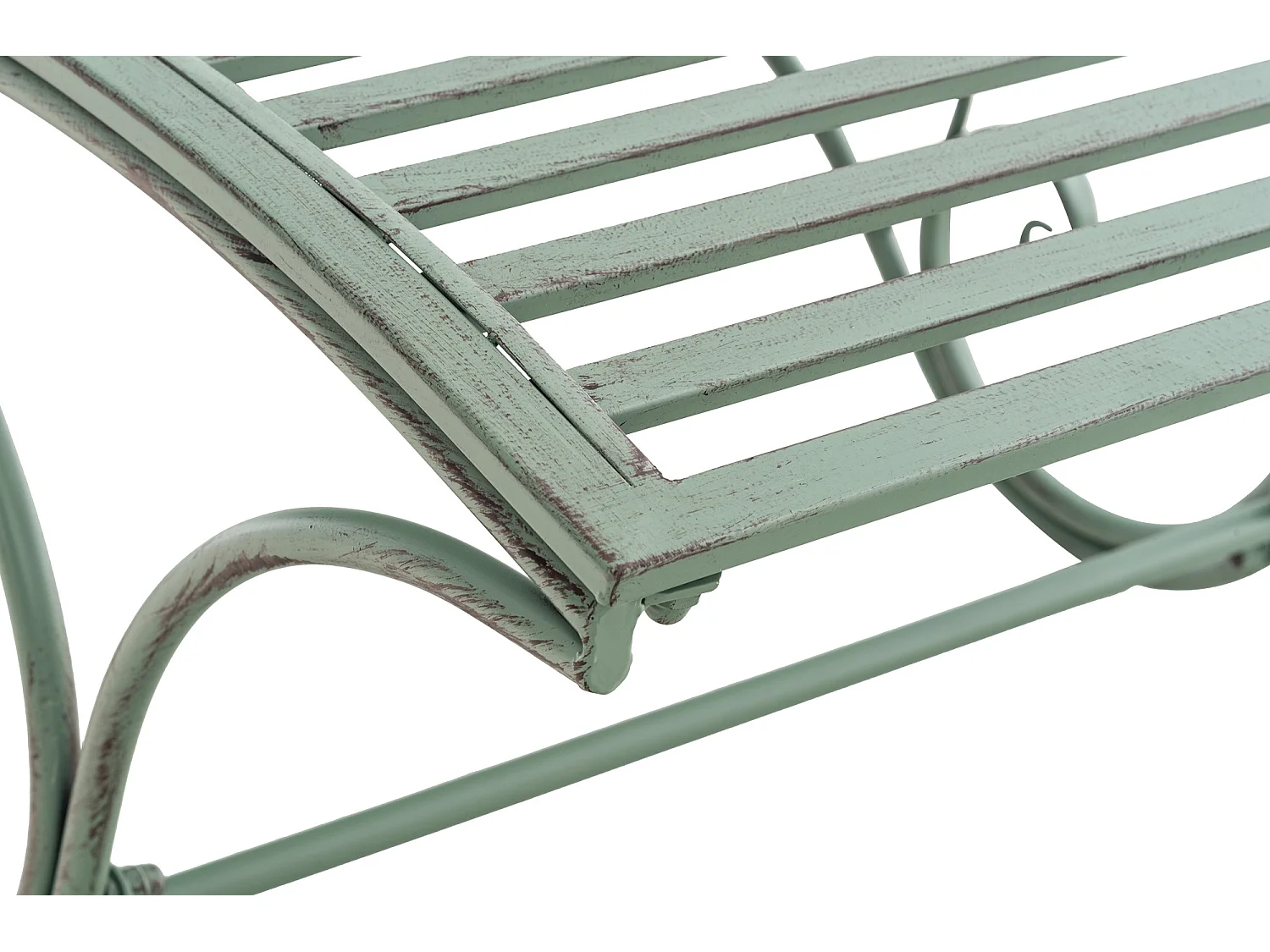 Chaise longue de jardin - Métal & Métal - Vert antique - Amiens