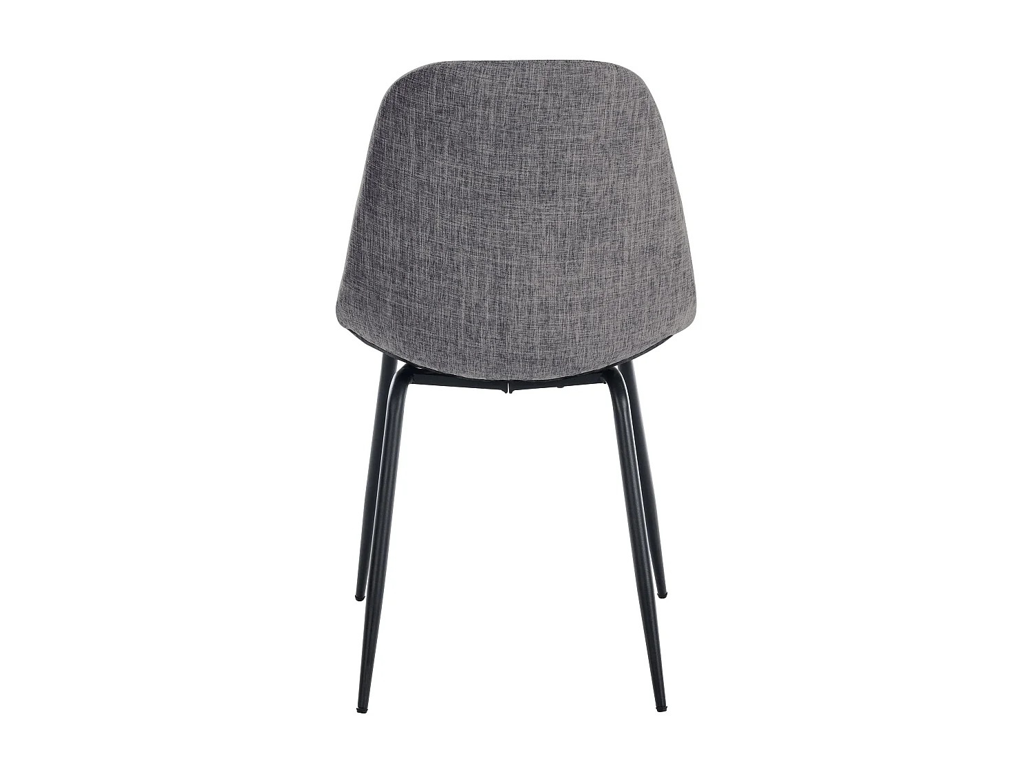 chaise salle à manger - Tissu & Métal noir mat - Gris clair - Tom