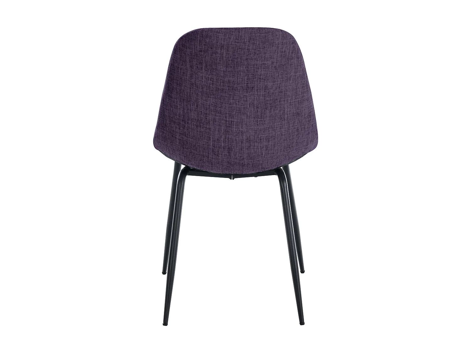 chaise salle à manger - Tissu & Métal noir mat - Violet - Tom
