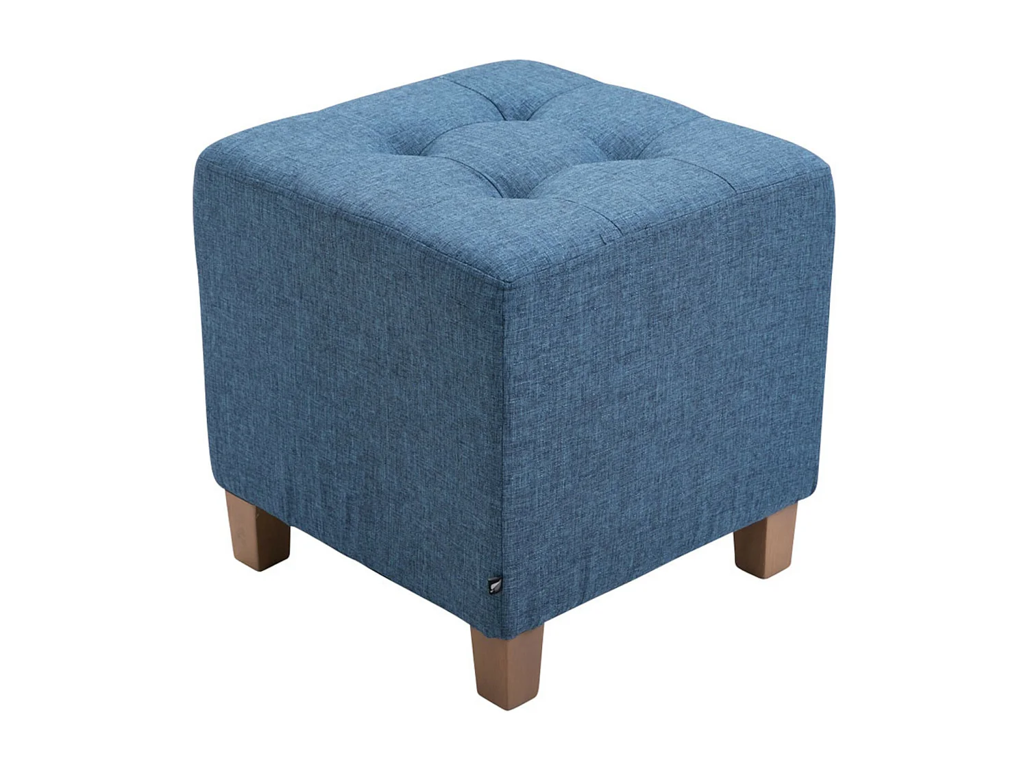 Lot de 2  Tabouret - Tissu & Bois - Bleu - Pharao
