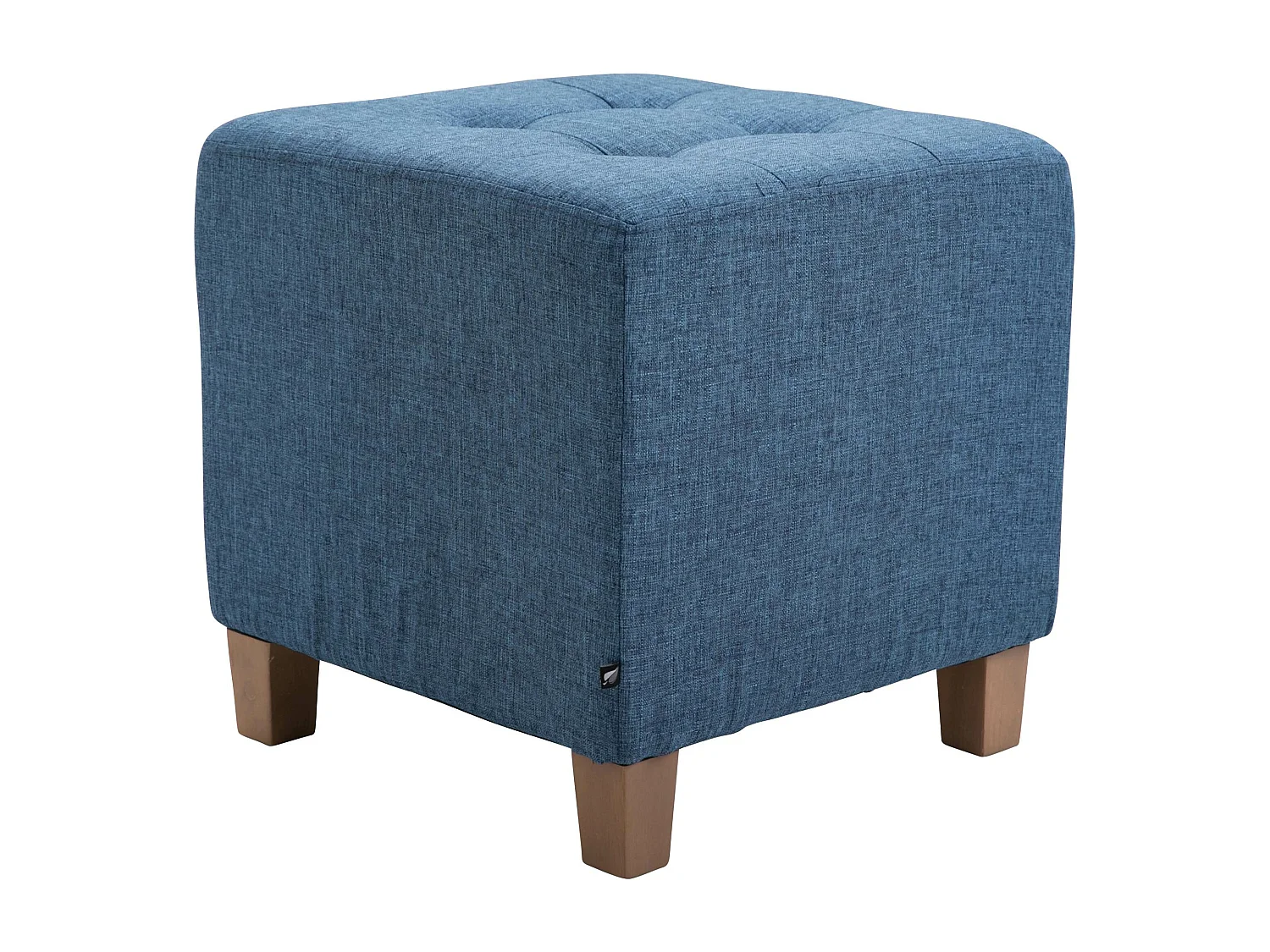Tabouret - Tissu & Bois - Bleu - Pharao