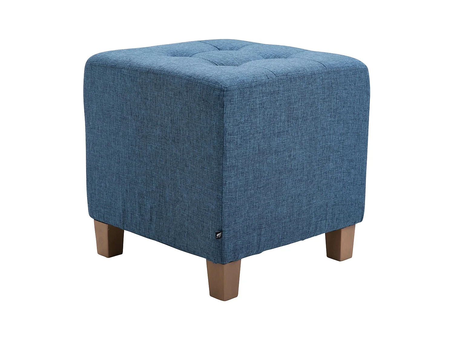 Tabouret - Tissu & Bois - Bleu - Pharao
