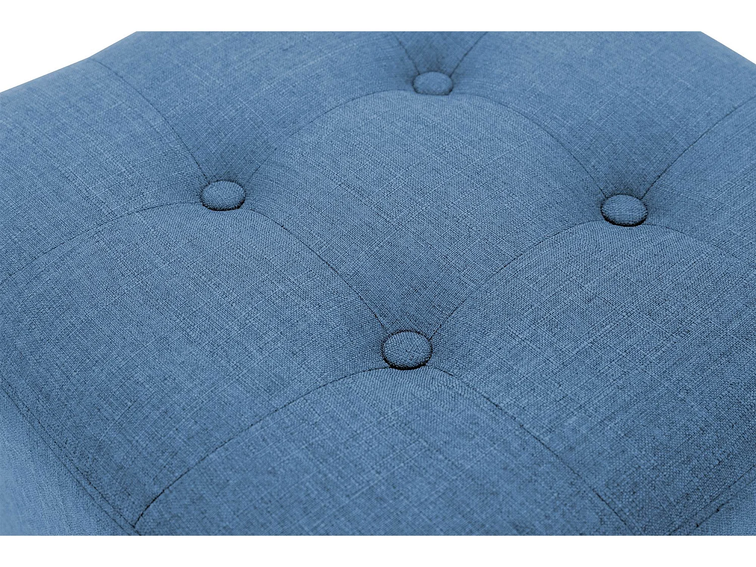 Sitzhocker - Stoff & Holz - blau - Pharao