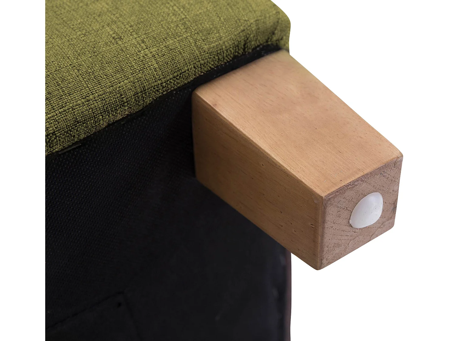 Tabouret - Tissu & Bois - Vert - Pharao