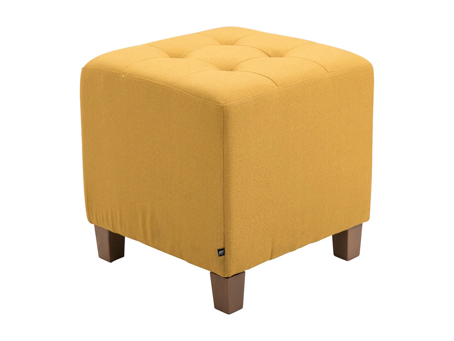 Lot de 2  Tabouret - Tissu & Bois - Jaune - Pharao