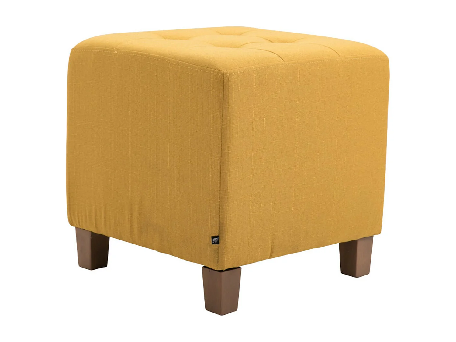 Lot de 2  Tabouret - Tissu & Bois - Jaune - Pharao