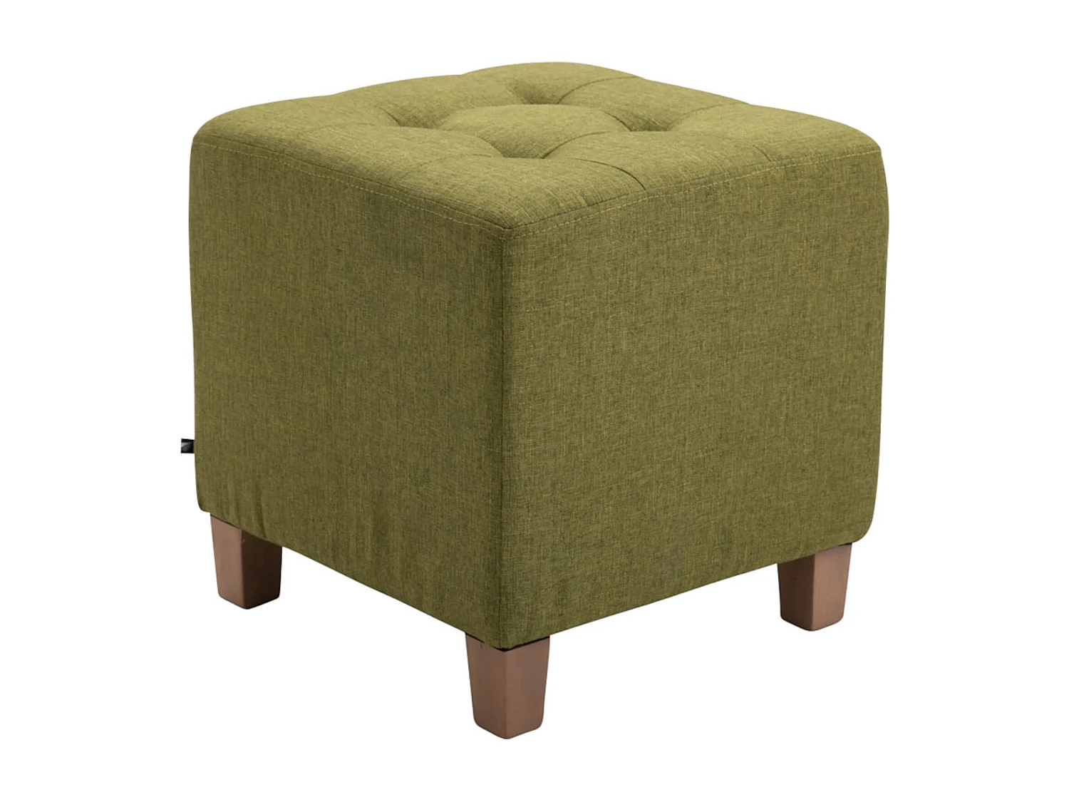 Lot de 2  Tabouret - Tissu & Bois - Vert - Pharao