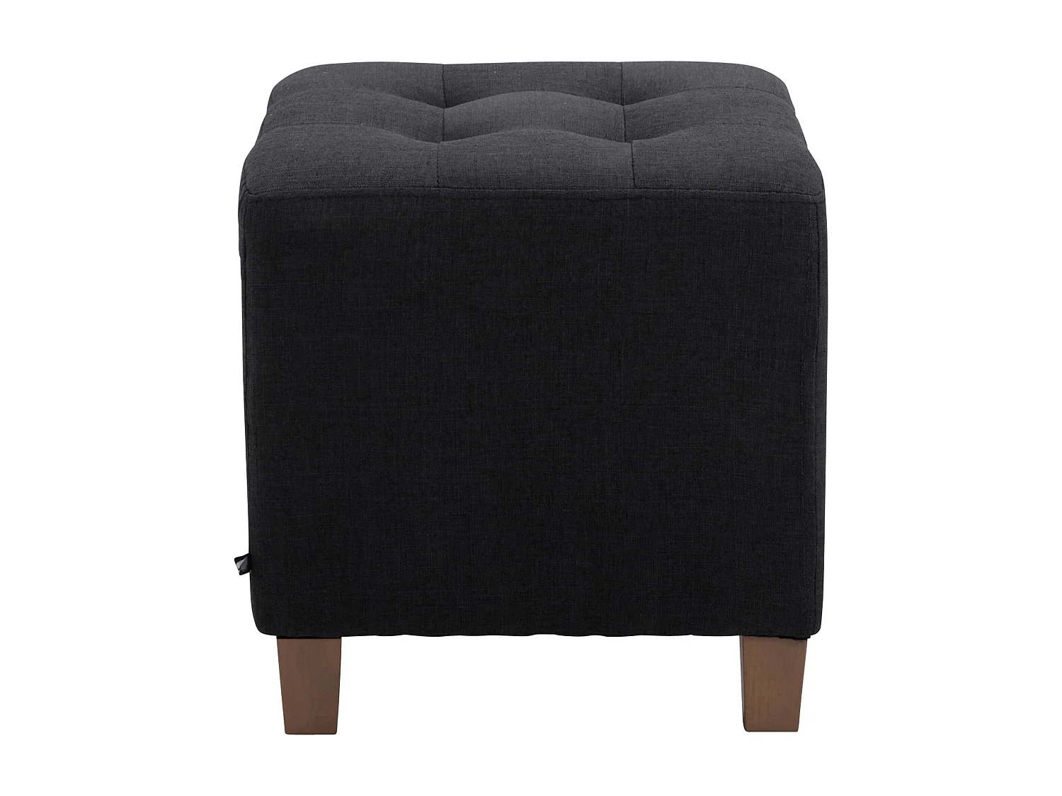 Tabouret - Tissu & Bois - Noir - Pharao