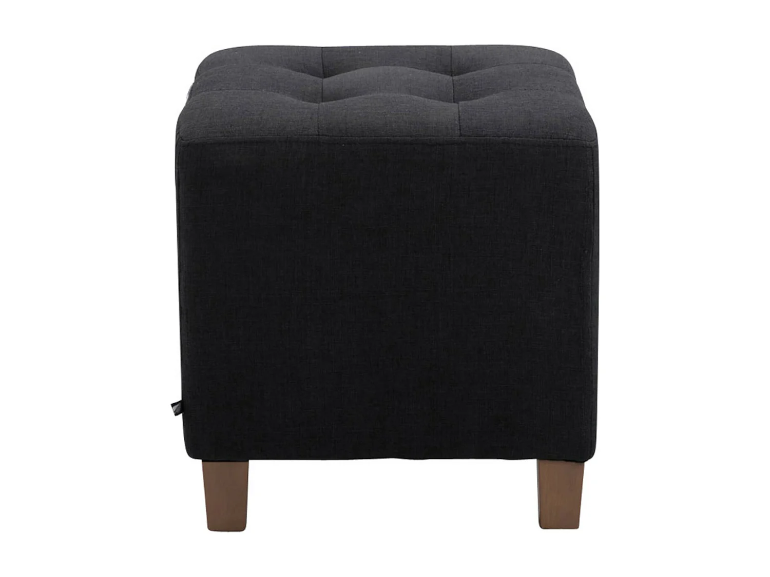 Lot de 2  Tabouret - Tissu & Bois - Noir - Pharao