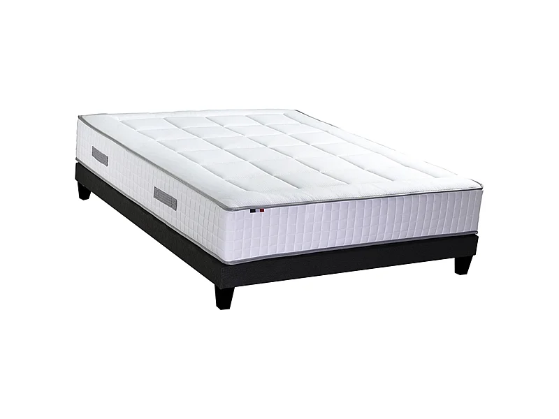 Ensemble matelas 28 cm BELLAGIO 2 + sommier déco 13 lattes Dimensions - 160 x 200 cm