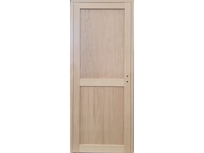 Bloc Porte Atelier 2 Panneaux Chene H204 X L73 Poussant Gauche Cotes Tableau Gd Menuiseries