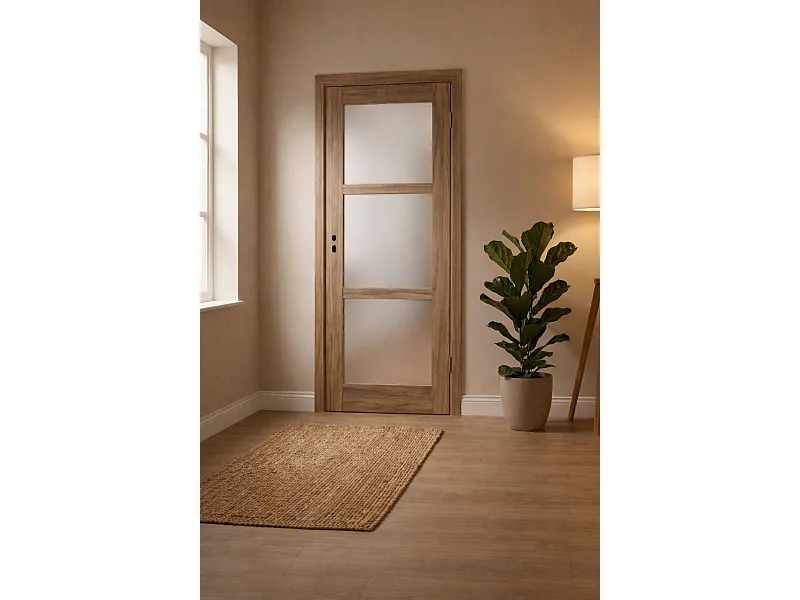 Bloc Porte Frake Vitrée H204 X L73 Côte Tableau P.gauche Gd Menuiseries