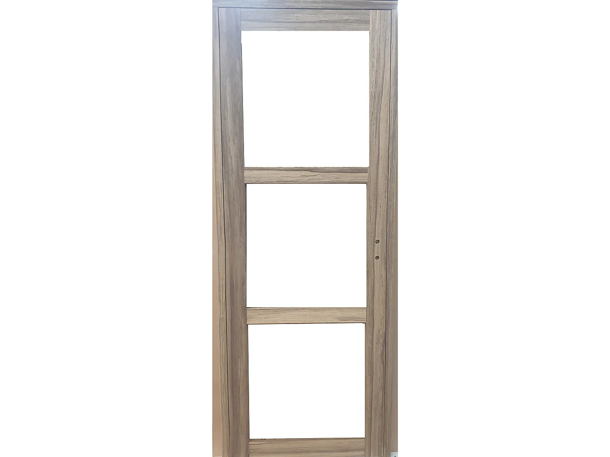 Bloc Porte Frake Vitrage transparent H204 x L73 Poussant Gauche Cotes Tableau