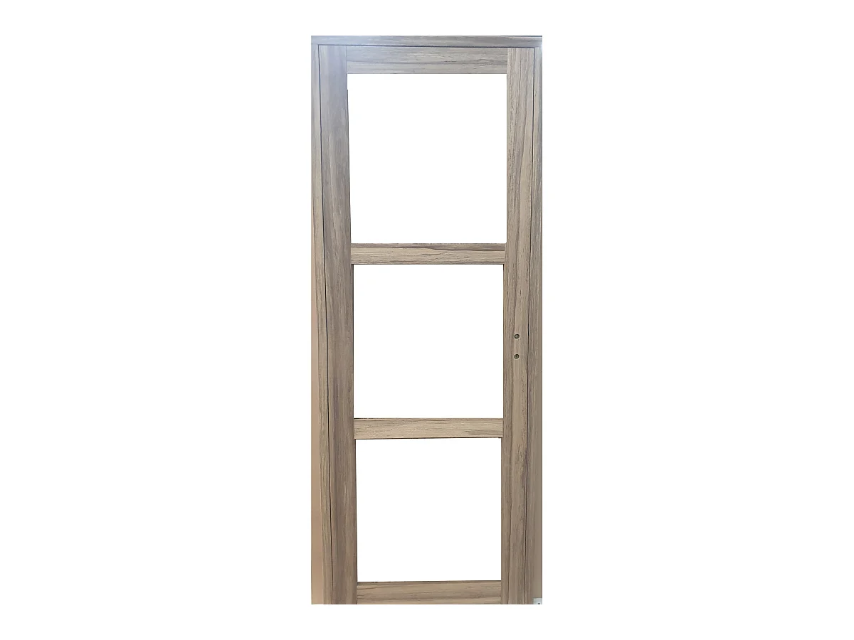 Bloc Porte Frake Vitrage Transparent H204 X L83 Poussant Gauche Cotes Tableau Gd Menuiseries