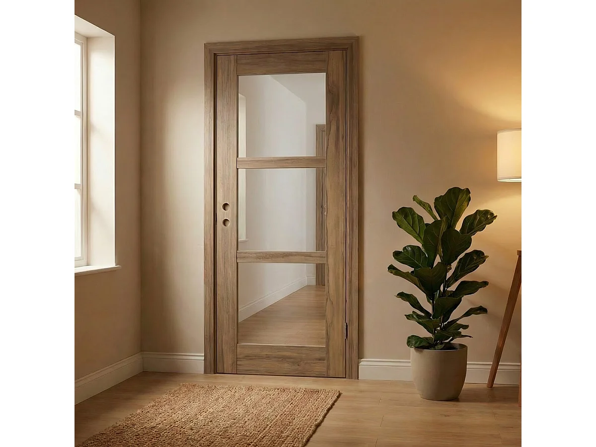 Bloc Porte Frake Vitrage Transparent H204 X L83 Côte Tableau P.gauche Gd Menuiseries