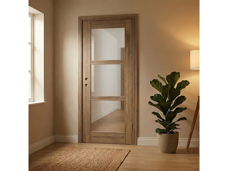 Bloc Porte Frake Vitrage Transparent H204 X L83 Côte Tableau P.gauche Gd Menuiseries