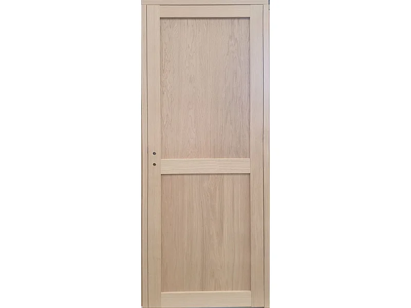 Bloc Porte Atelier 2 Panneaux Chene H204 X L73 Poussant Droite Cotes Tableau Gd Menuiseries