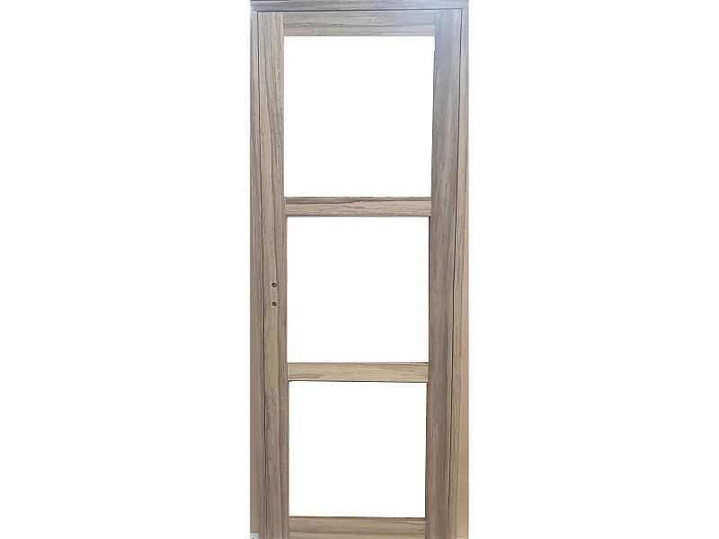 Bloc Porte Frake Vitrage Transparent H204 X L83 Poussant Droite Cotes Tableau Gd Menuiseries