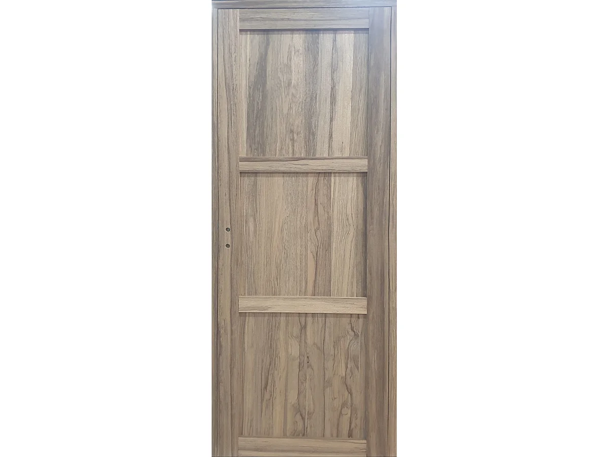 Bloc Porte Bois Frake 3 Panneaux H204 X L73 Cm Côte Tableau P.droit Gd Menuiseries