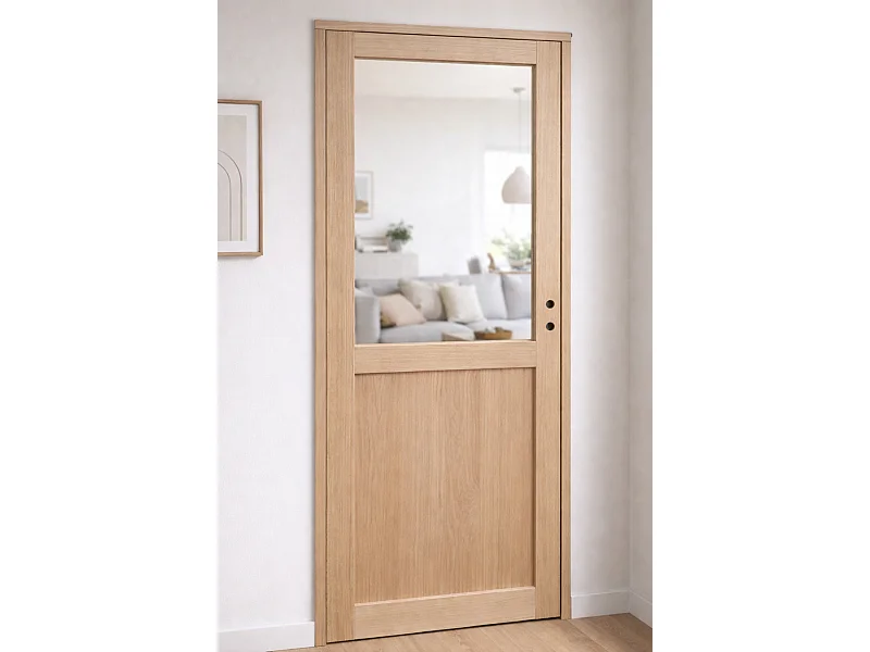 Bloc Porte Atelier Placage Chene H204 X L73 Côte Tableau P.gauche Gd Menuiseries