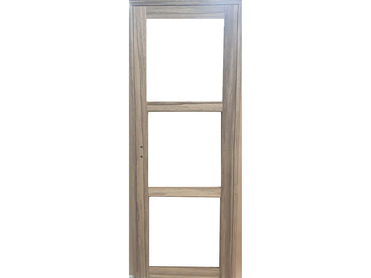 Bloc Porte Frake Vitrage Transparent H204 X L73 Poussant Droite Cotes Tableau Gd Menuiseries