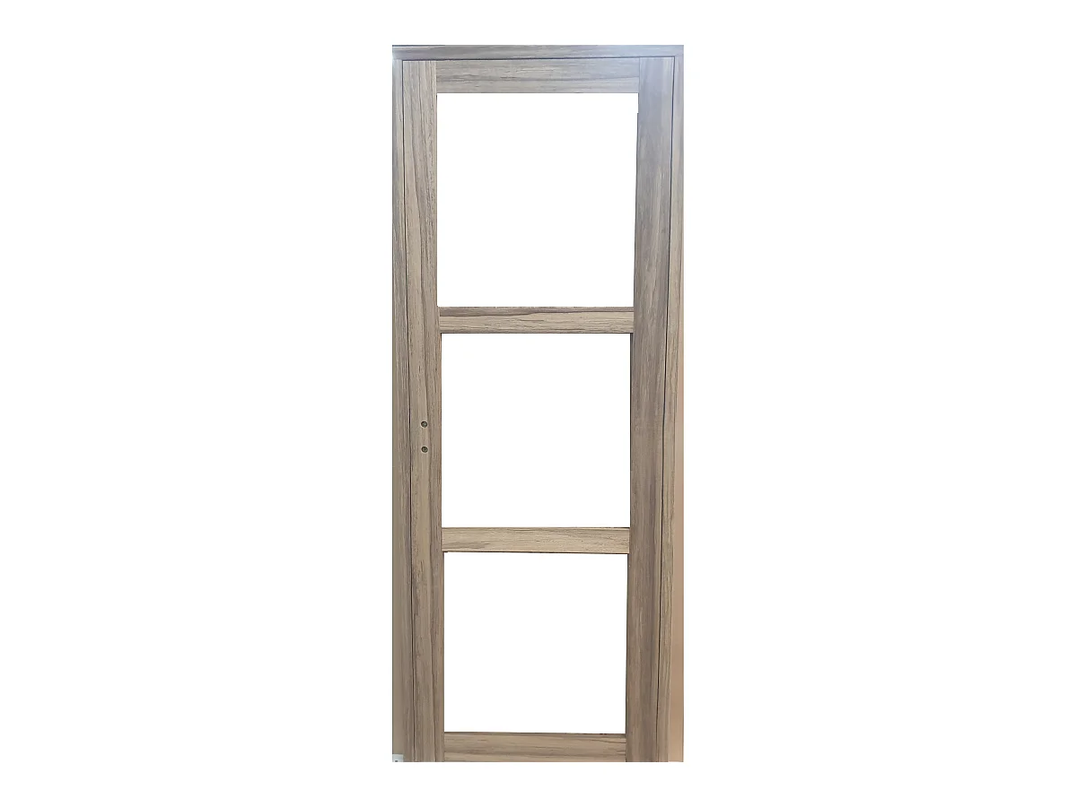 Bloc Porte Frake Vitrage Transparent H204 X L73 Poussant Droite Cotes Tableau Gd Menuiseries