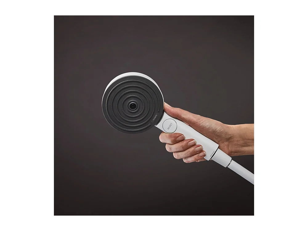 Colonne de douche encastrée thermostatique HANSGROHE ShowerSelect S Douche Pulsify Flexible Isiflex Douchette Pulsify blanc