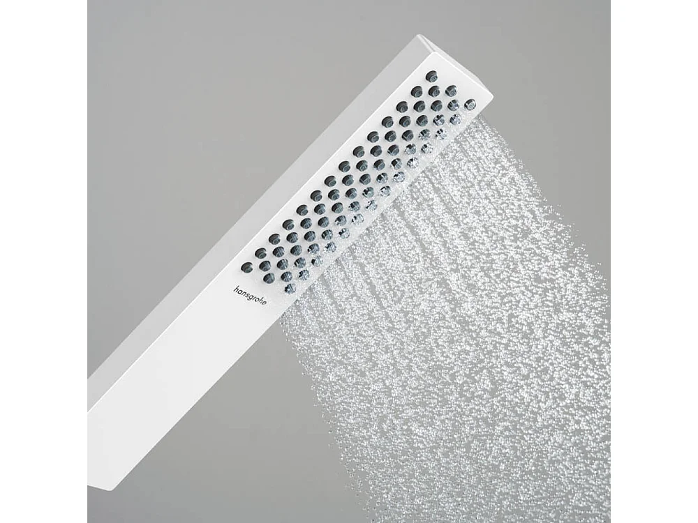 Colonne de douche encastrée thermostatique HANSGROHE ShowerSelect S Douche Pulsify Flexible Isiflex Douchette Pulsify E  blanc