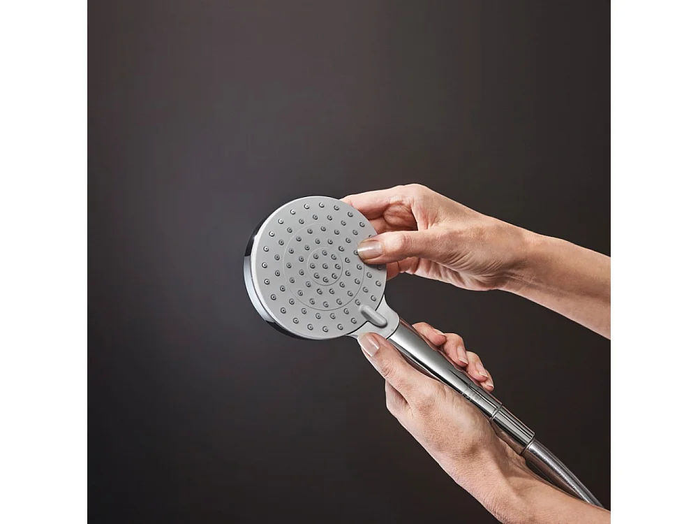 Colonne de douche encastrée thermostatique HANSGROHE ShowerSelect S Douche Crometta Flexible Metaflex Douchette Vernis B chromé