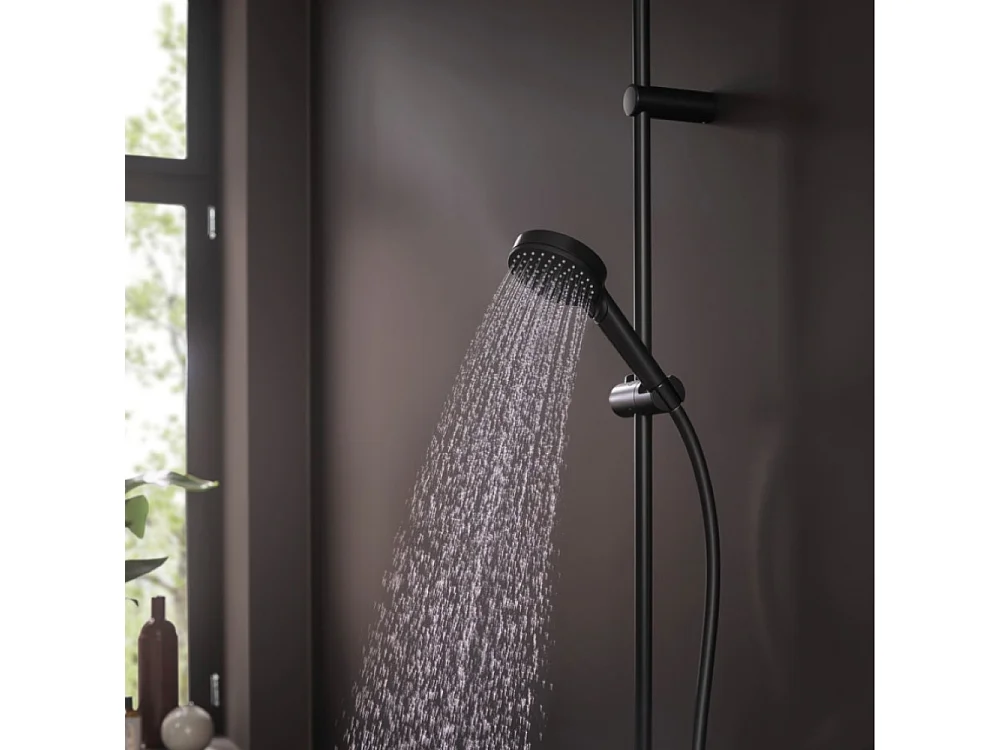 Colonne de douche encastrée thermostatique HANSGROHE ShowerSelect S Douche Vernis S Flexible Isiflex Douchette Vernis Blend noir