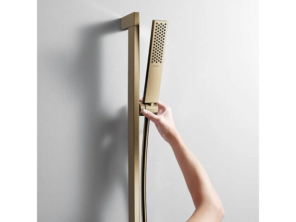 Colonne de douche encastrée thermostatique HANSGROHE ShowerSelect S Douche Pulsify Flexible Designflex Douchette Pulsify E  bronze