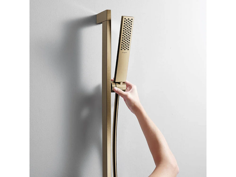 Colonne de douche encastrée thermostatique HANSGROHE ShowerSelect S Douche Pulsify Flexible Isiflex Douchette Pulsify E  bronze