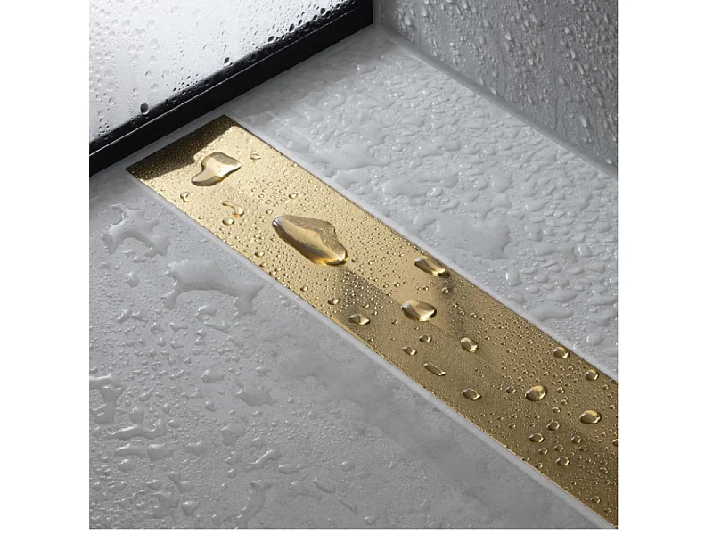 Caniveau de douche découpable 90 cm HANSGROHE RainDrain Flex montage libre bronze brossé