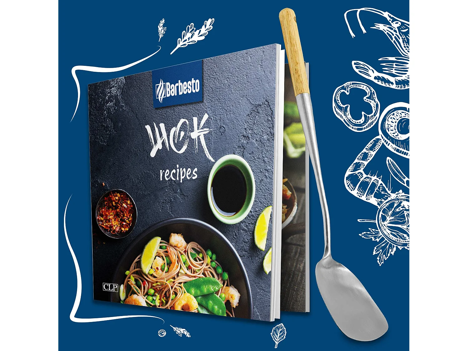 Ensemble wok en acier au carbone - Ø36 cm