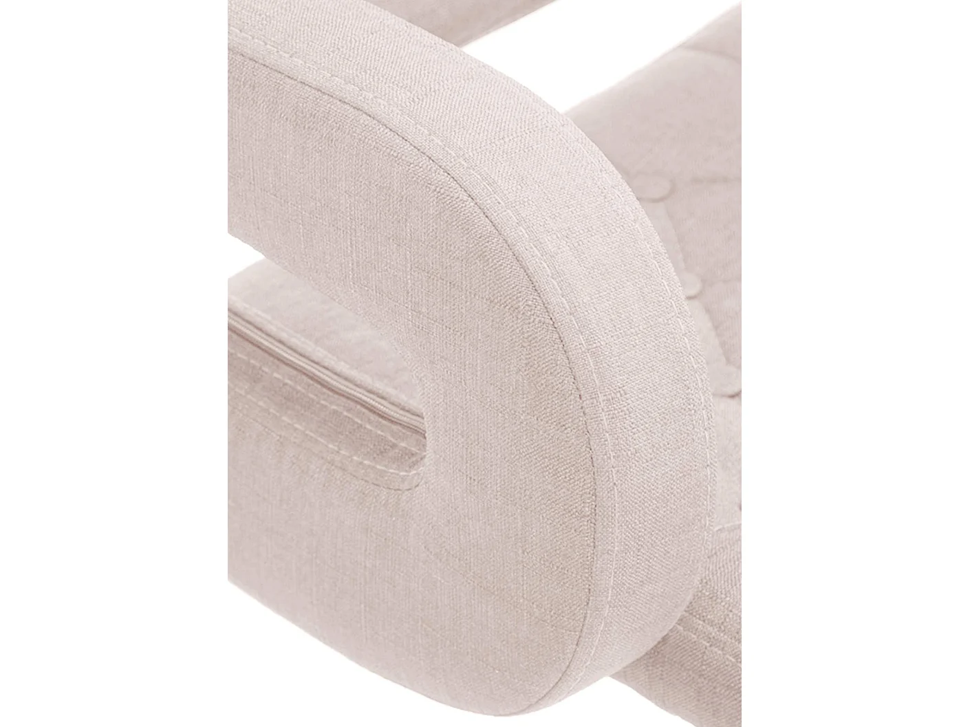 Fauteuil pivotant - Tissu & Antique clair - Beige - Dublin