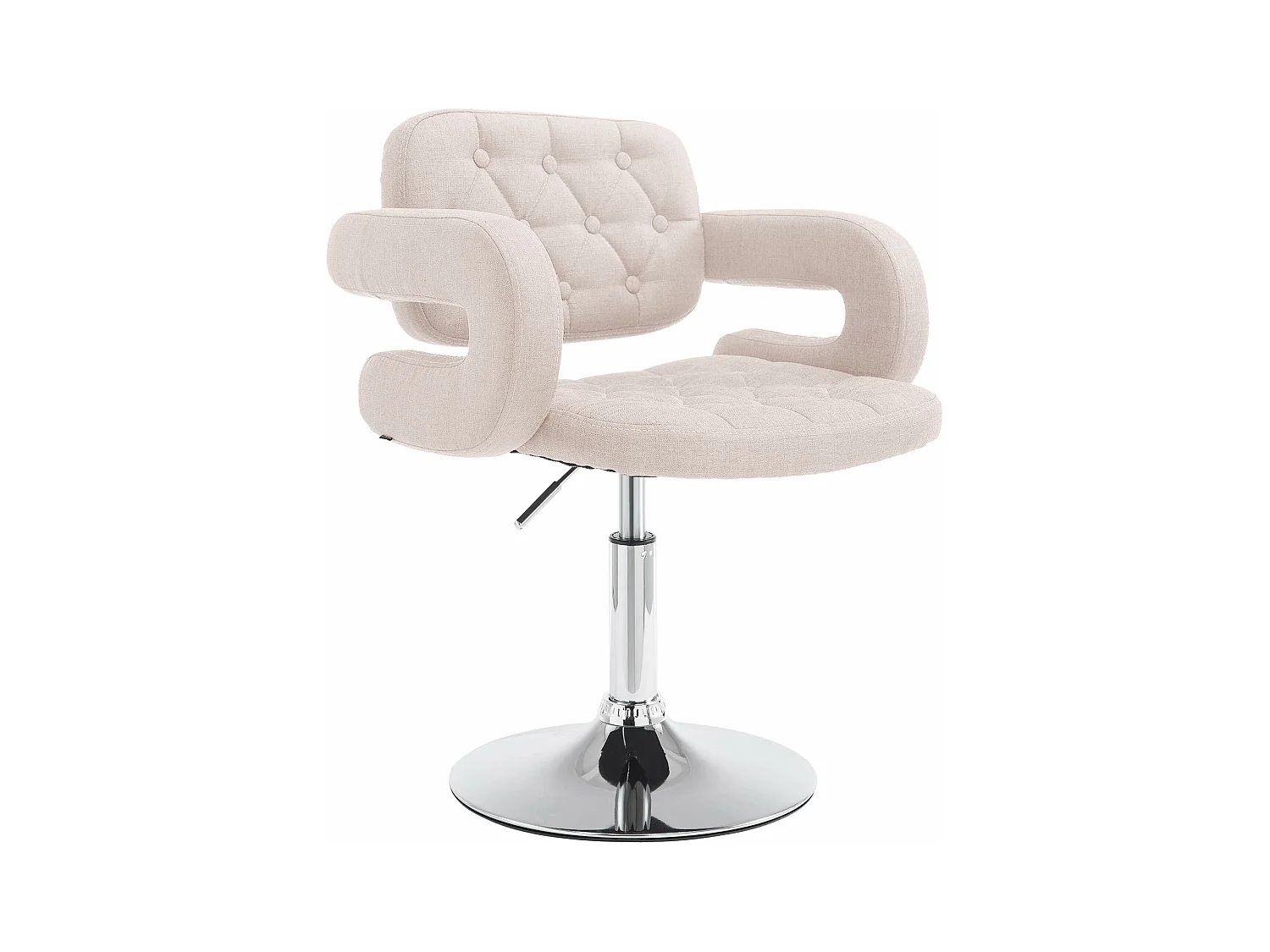Drehsessel - Stoff & antik-hell - beige - Dublin