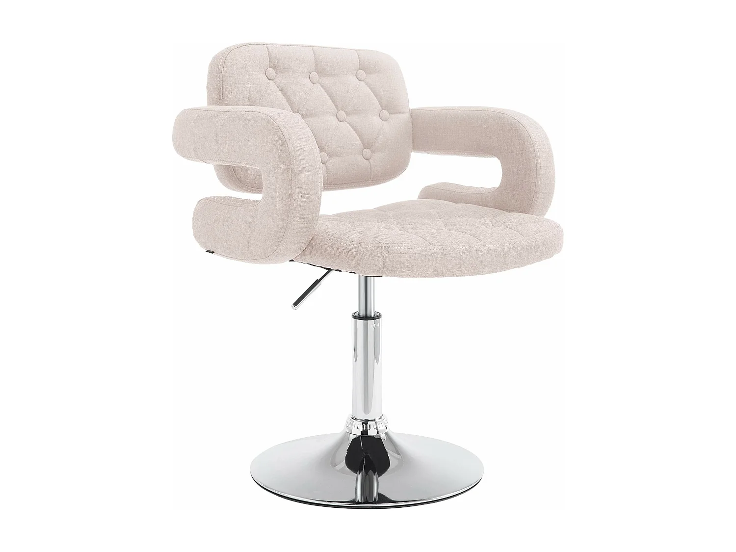 Fauteuil pivotant - Tissu & Antique clair - Beige - Dublin