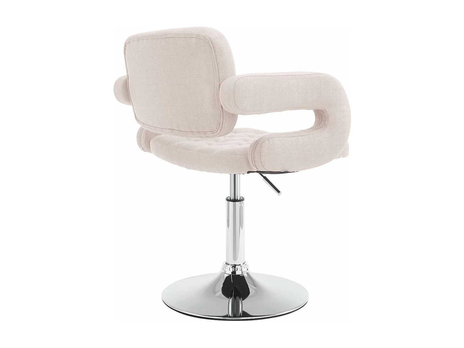 Fauteuil pivotant - Tissu & Antique clair - Beige - Dublin