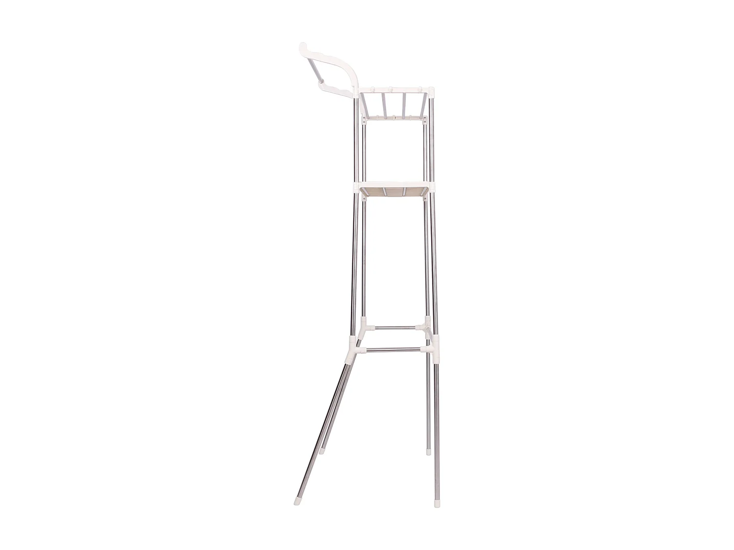 Etagère pour lave-linge Ellsworth en tubes d'acier avec deux espaces de rangement