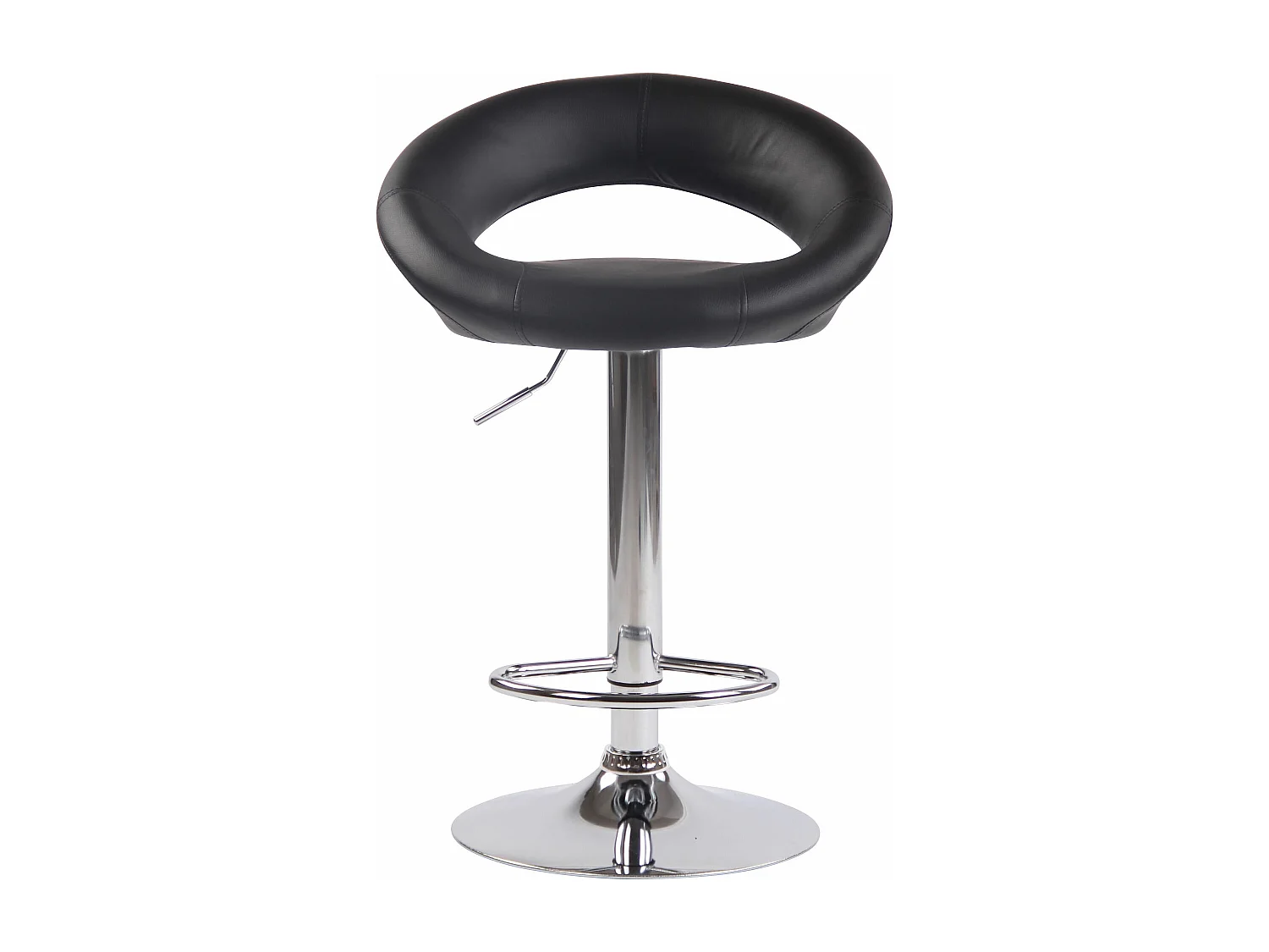 Tabouret de bar - Similicuir & Métal - Noir - Olinda