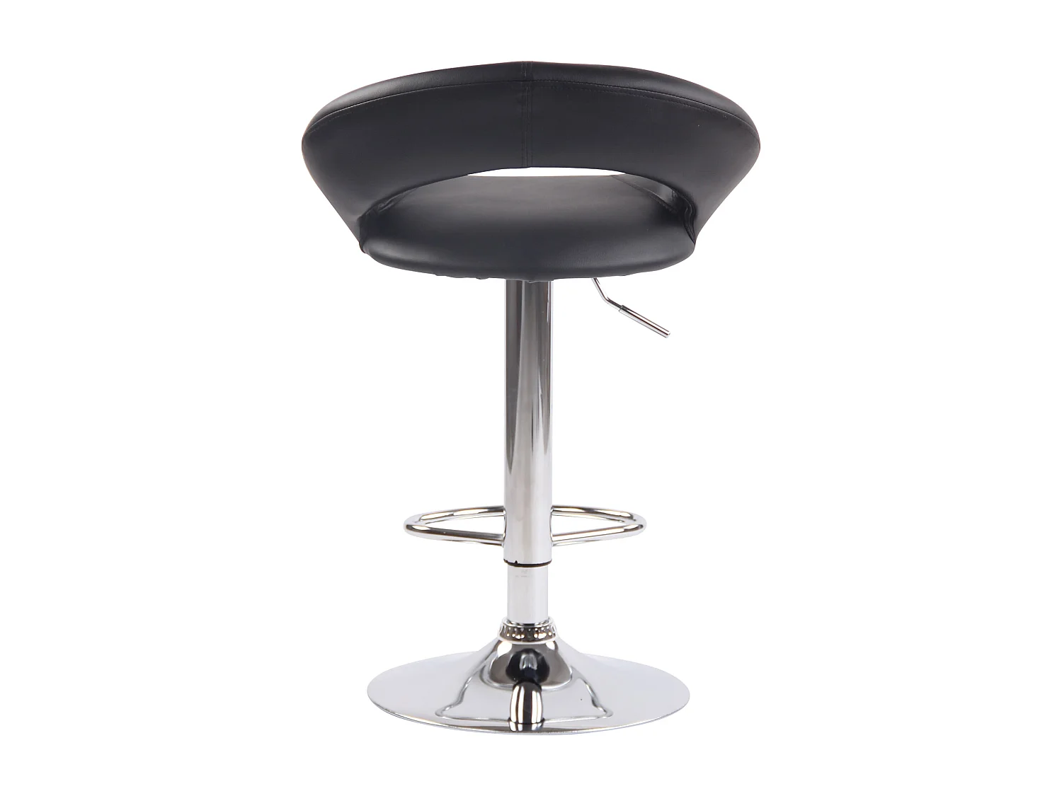 Tabouret de bar - Similicuir & Métal - Noir - Olinda