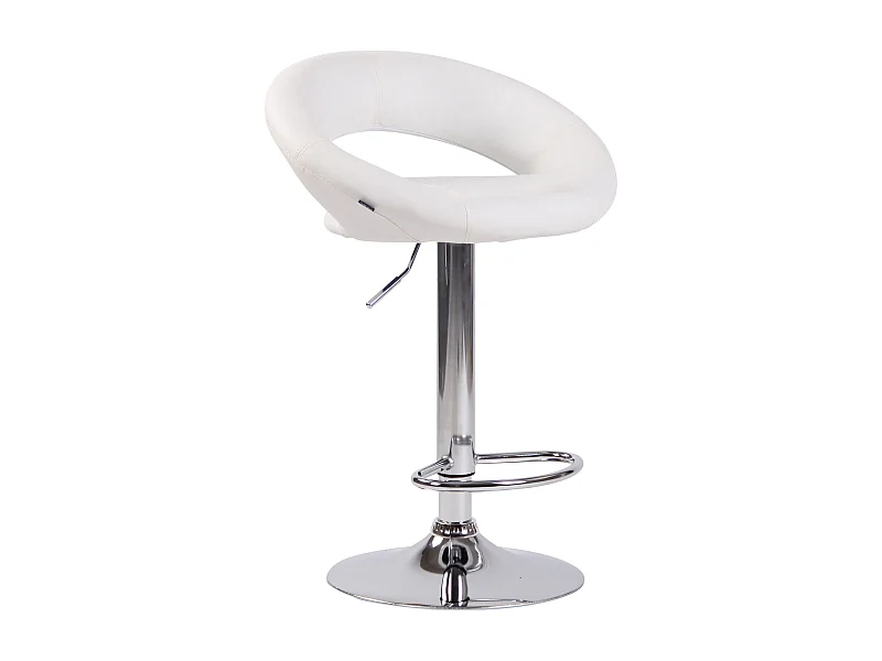 Barhocker - Kunstleder & Metall - weiß - Olinda