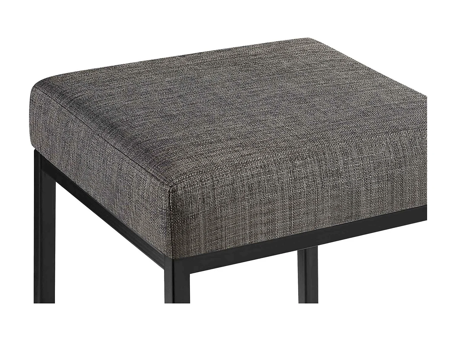 Tabouret de bar - Tissu & Noir - Gris - Montreal 85